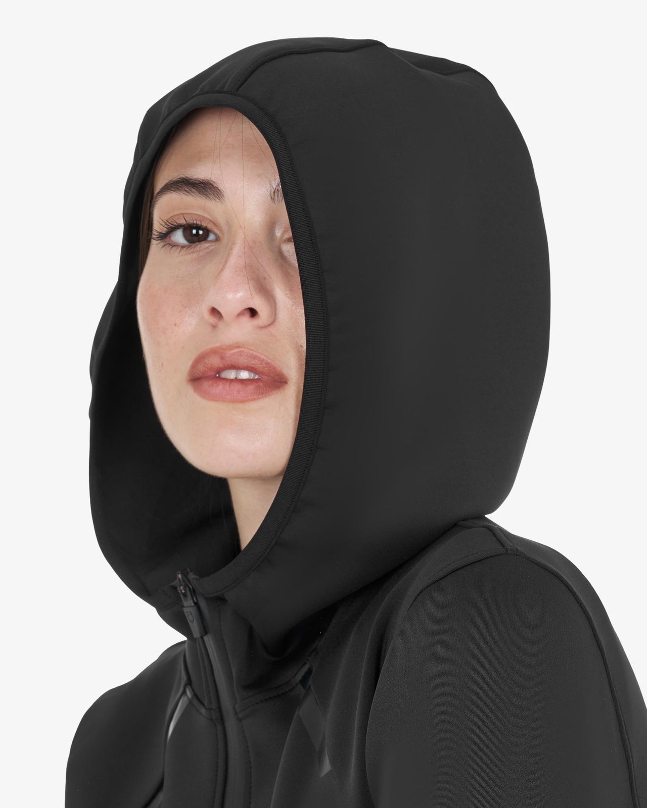 Women's technical sweatshirt in jersey with zip