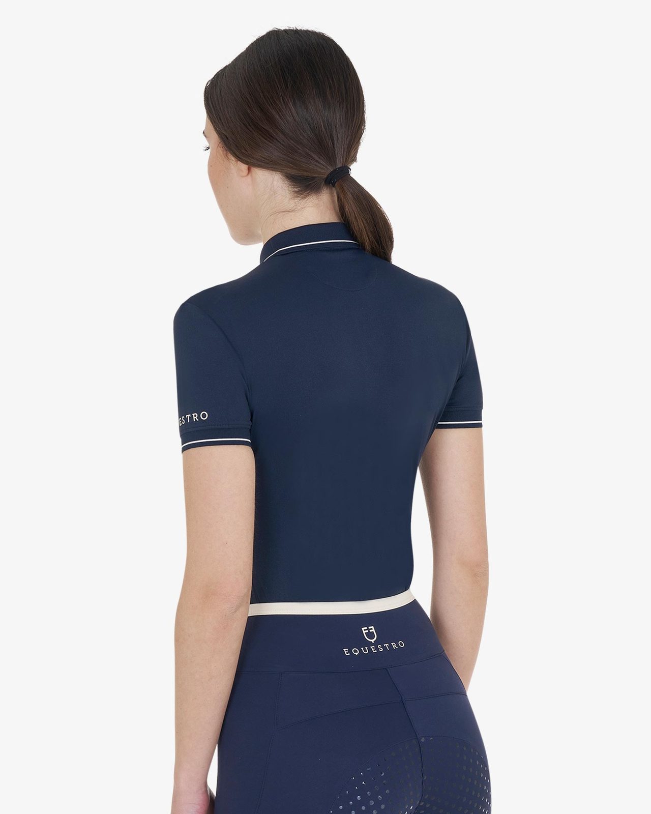 Polo donna slim fit in tessuto traspirante