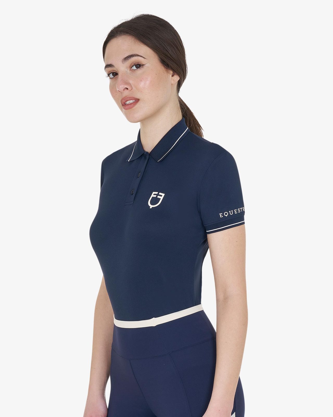 Polo donna slim fit in tessuto traspirante