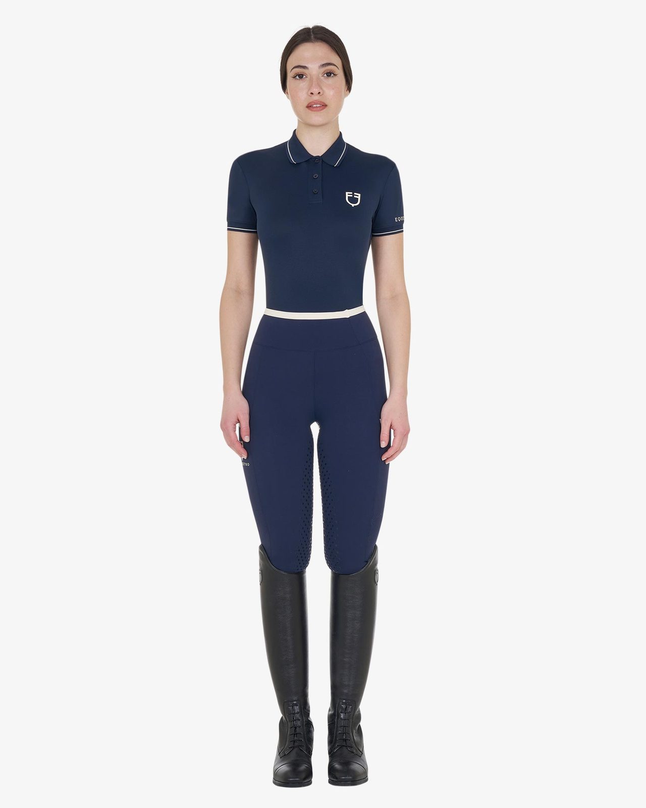 Polo donna slim fit in tessuto traspirante