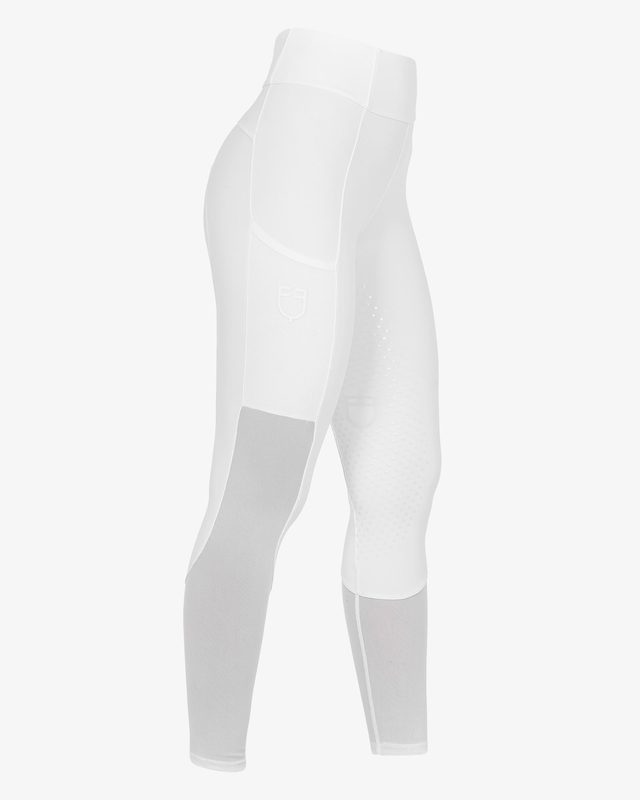 Women's full grip leggings with perforated inserts