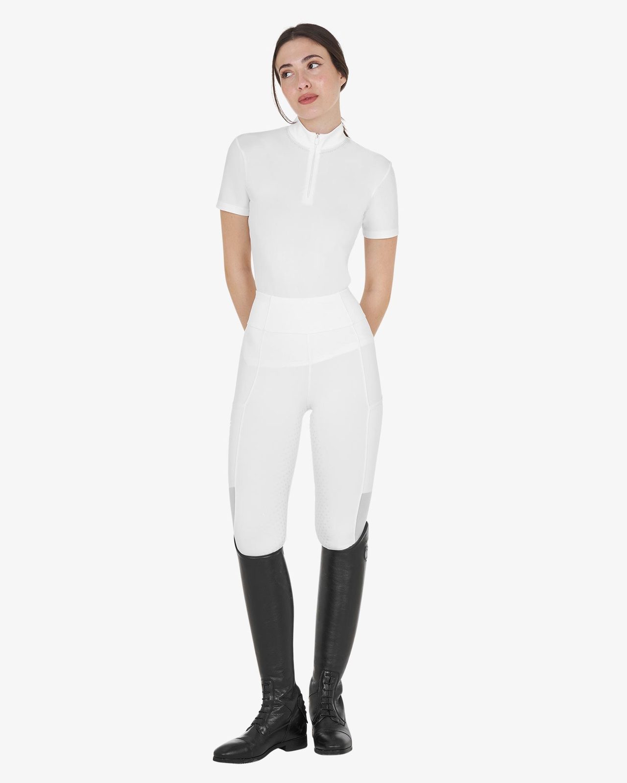 Leggings donna full grip con inserti perforati