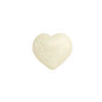 Cuore di pietra saponaria bianco naturale