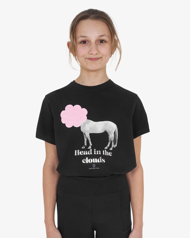 T-shirt bambina Head In The Clouds in cotone
