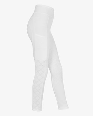 Leggings bambina con decorazioni perforate