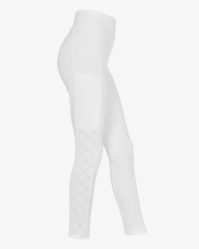 Leggings bambina con decorazioni perforate