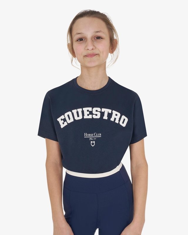 T-shirt bambina Horse Club in cotone