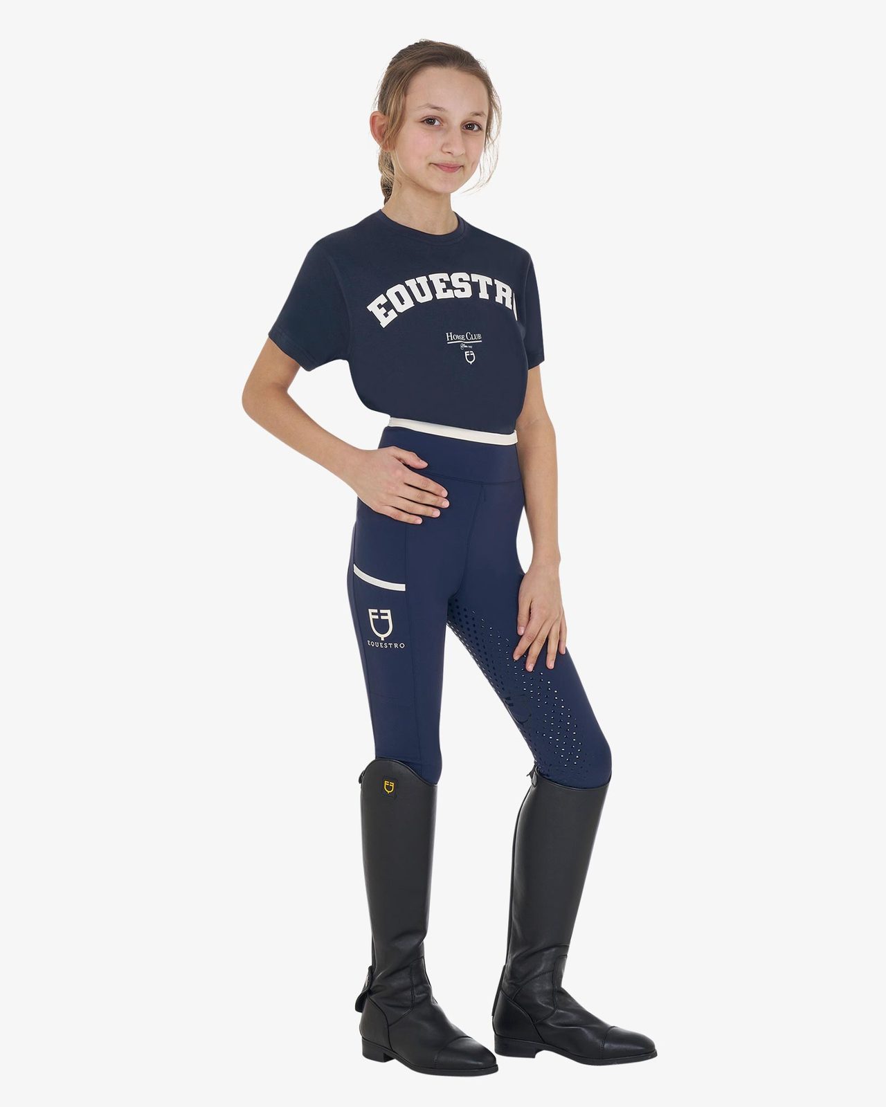 T-shirt bambina Horse Club in cotone