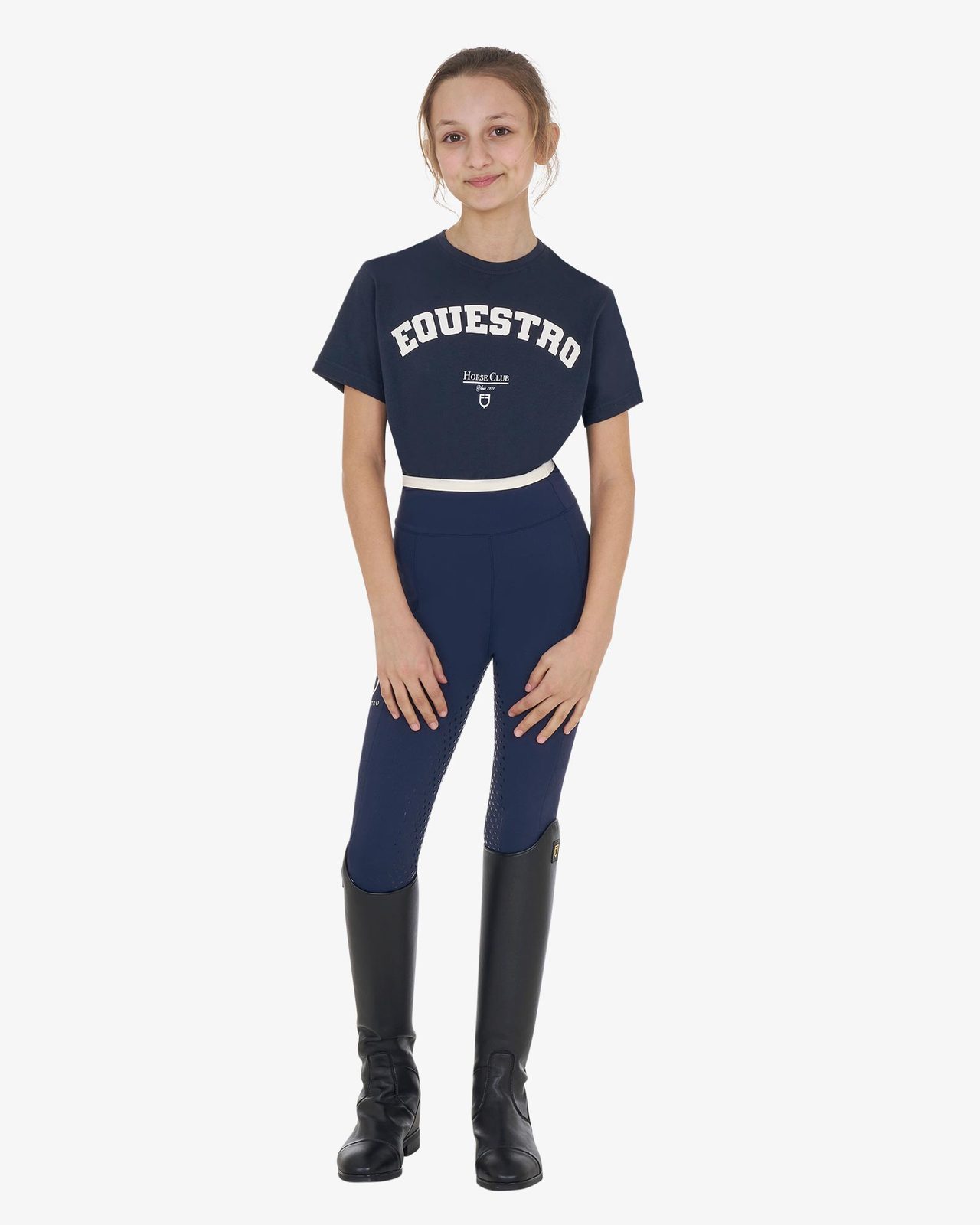T-shirt bambina Horse Club in cotone