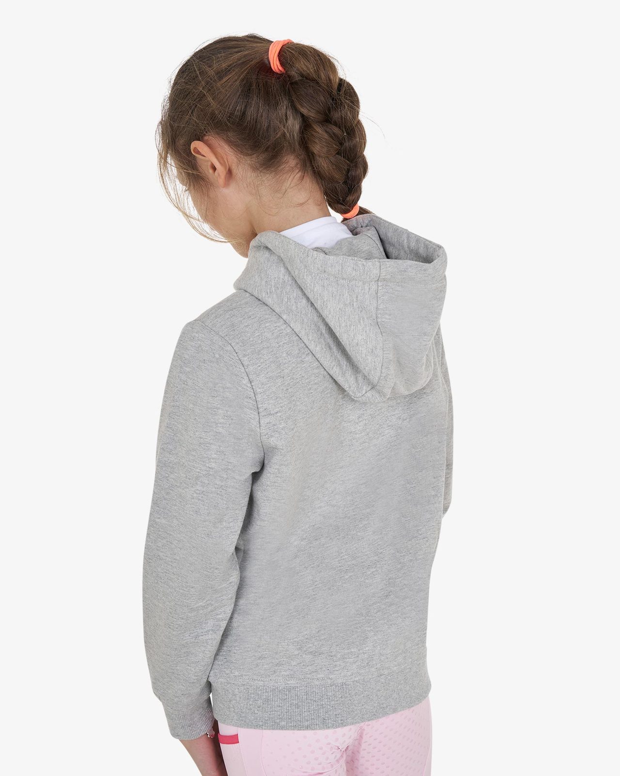 Kids' hoodie with zip and sponge lettering