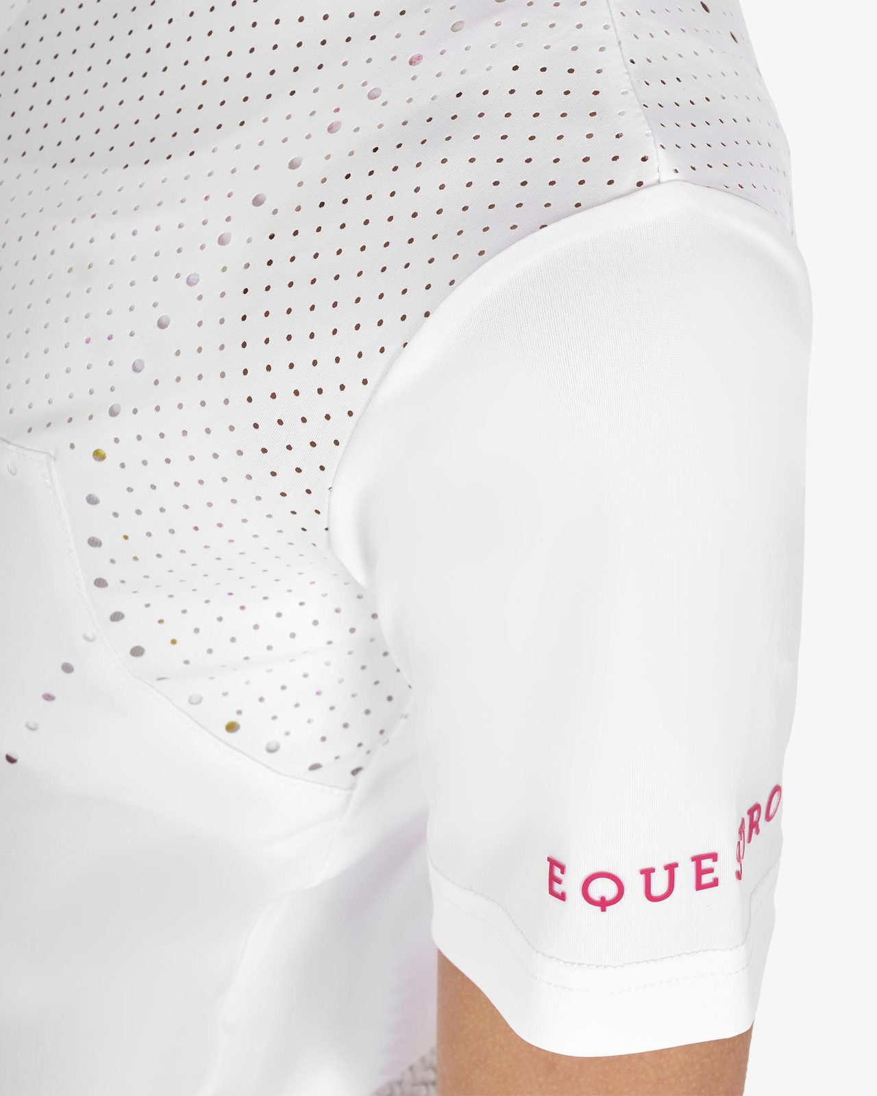 Polo concorso bambina slim fit in tessuto traforato
