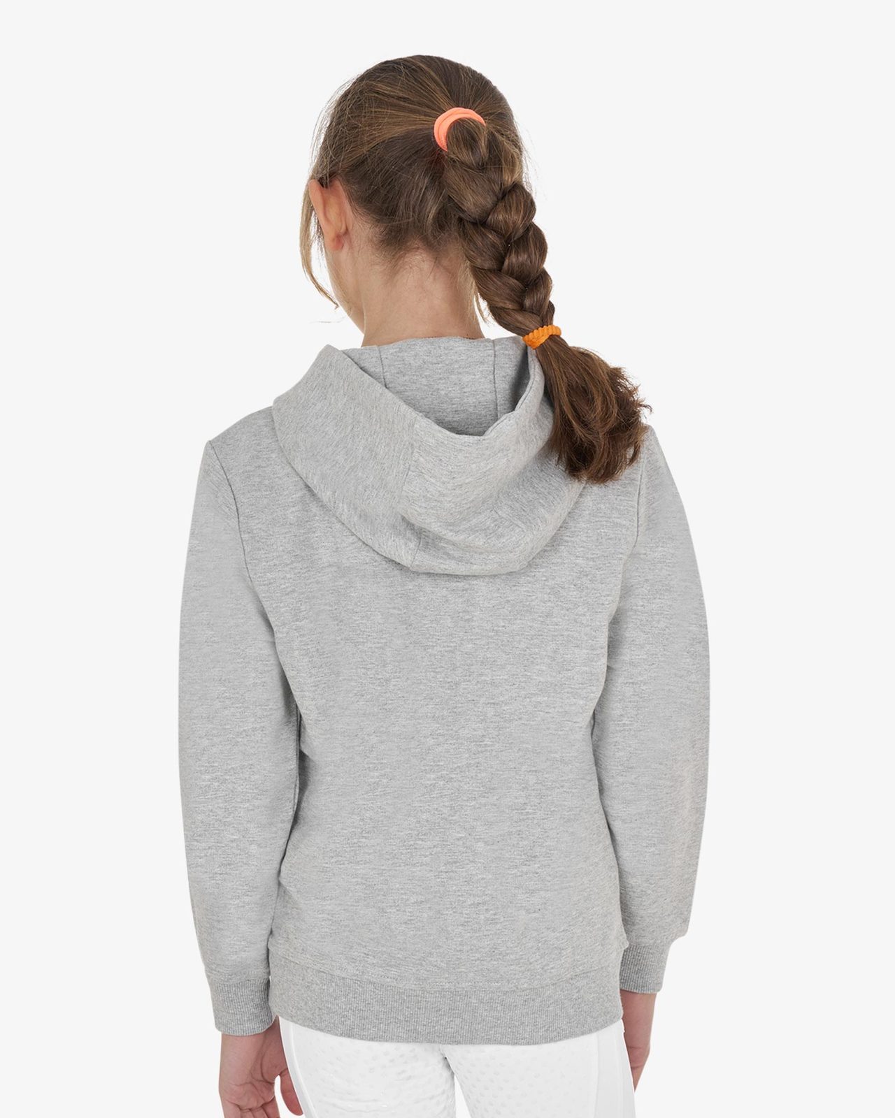 Kids' hoodie with zip and sponge lettering