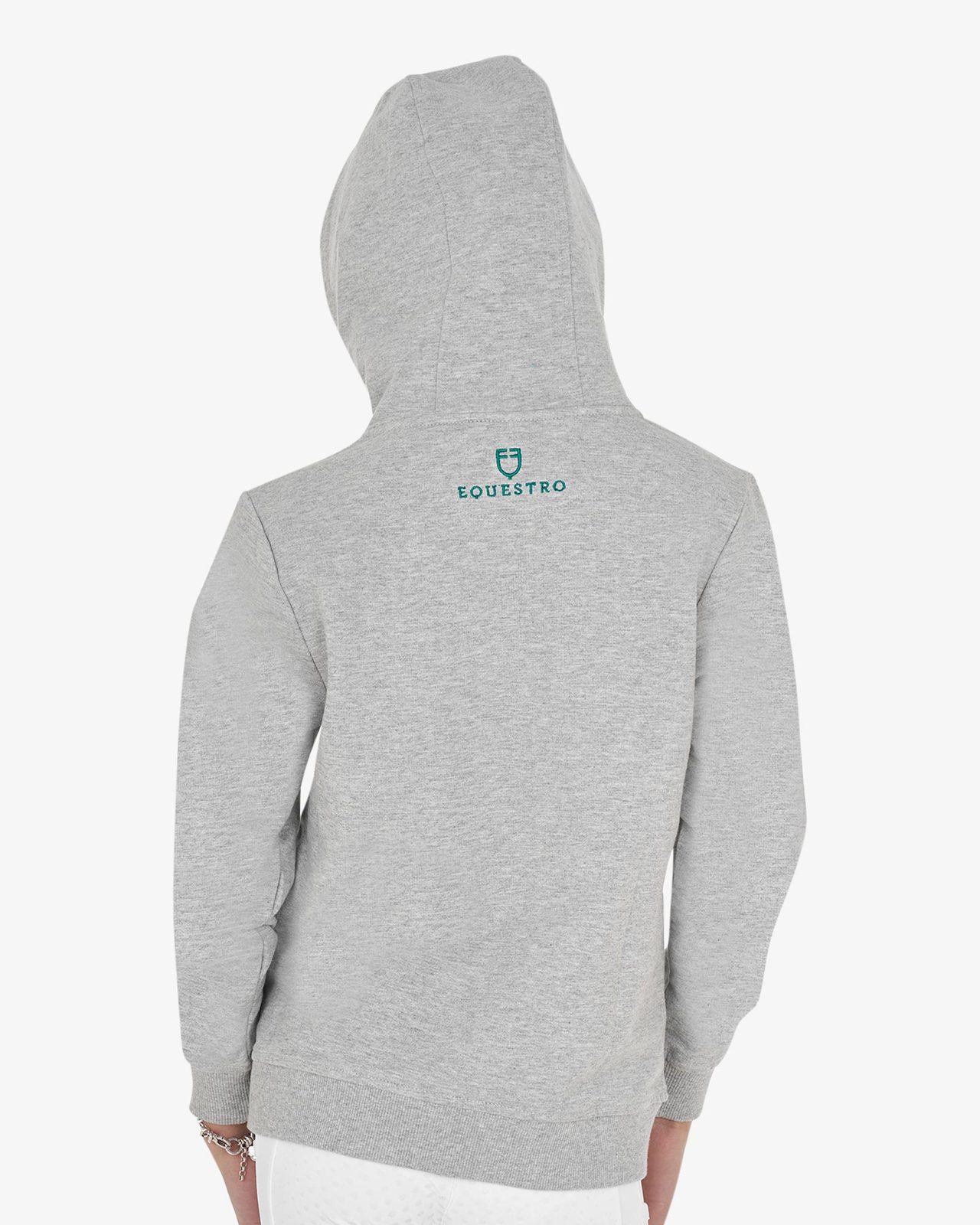 Kids' hoodie with zip and sponge lettering