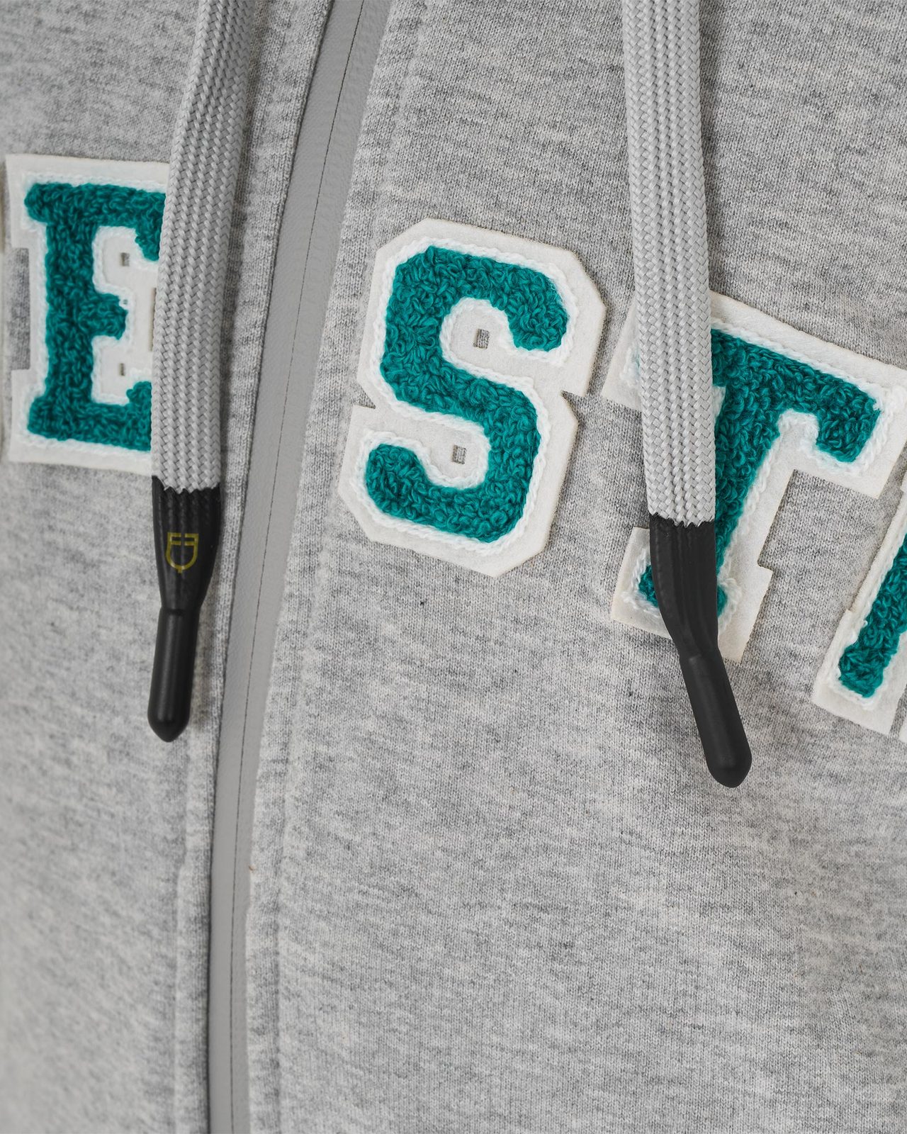 Kids' hoodie with zip and sponge lettering