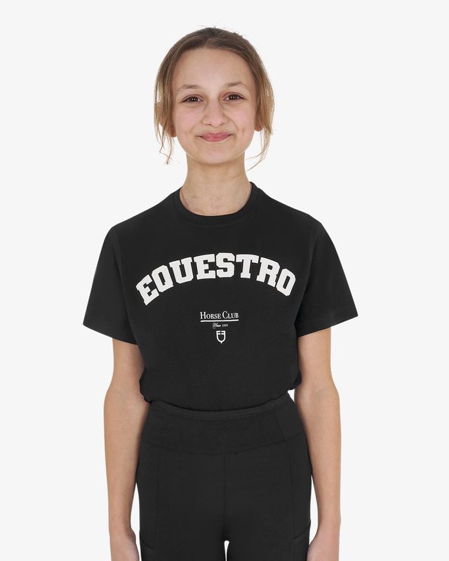 T-shirt bambina Horse Club in cotone