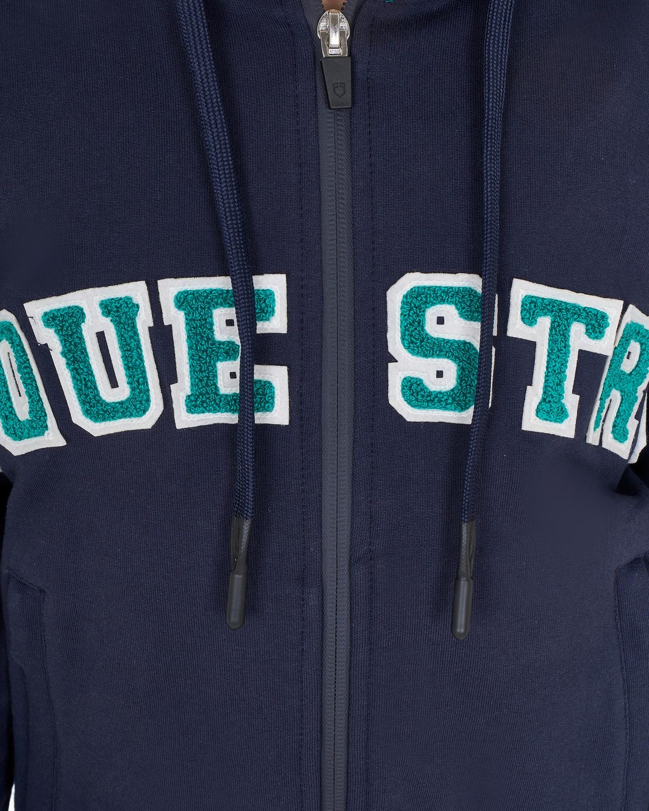 Kids' hoodie with zip and sponge lettering