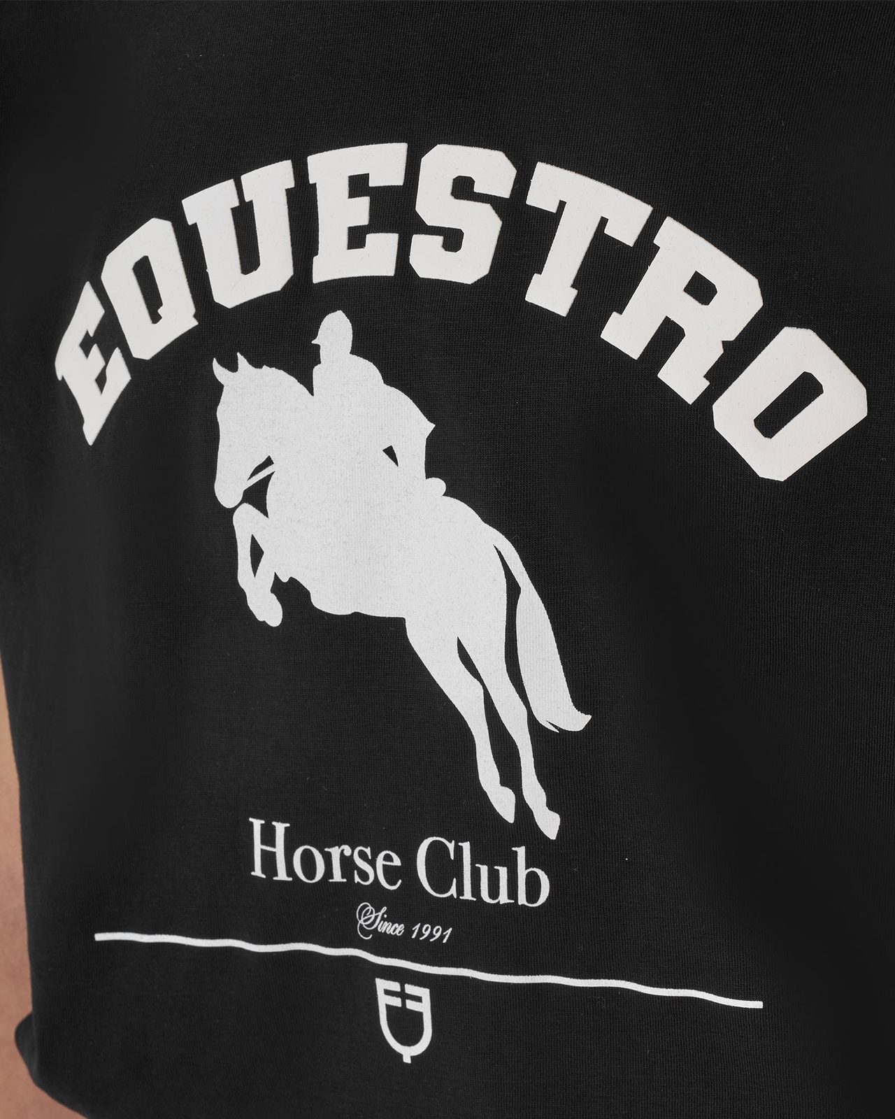T-shirt bambina Jumping Horse Club in cotone