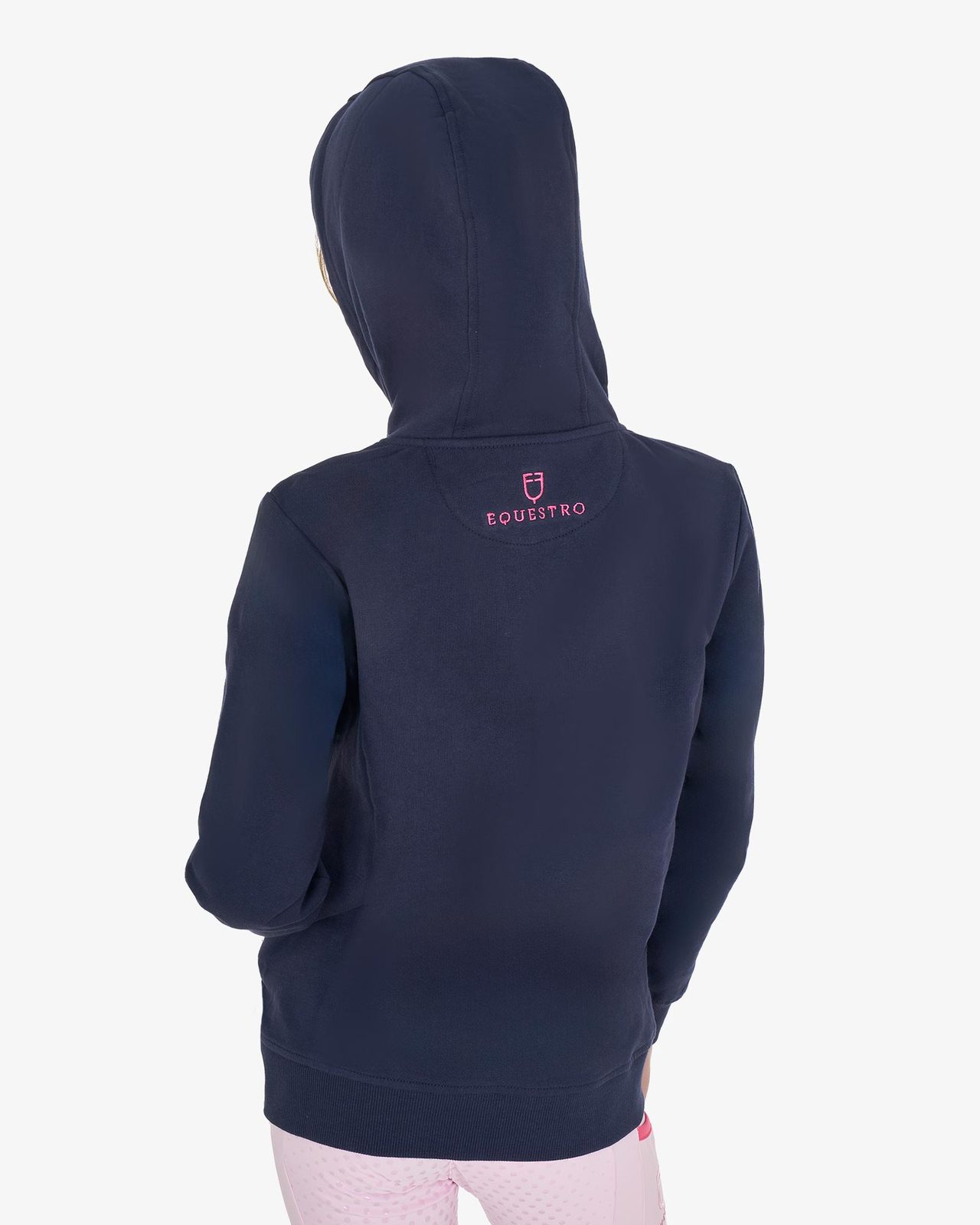Kids' hoodie with zip and sponge lettering