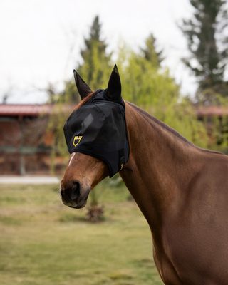 Fly mask with front logo