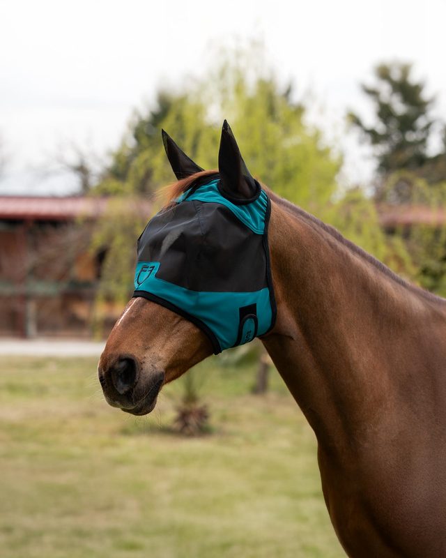 Maschera Antimosche Kerbl Per Cavalli - Con Protezione Orecchie E UV | Ideale Per L'estate - Foto 3