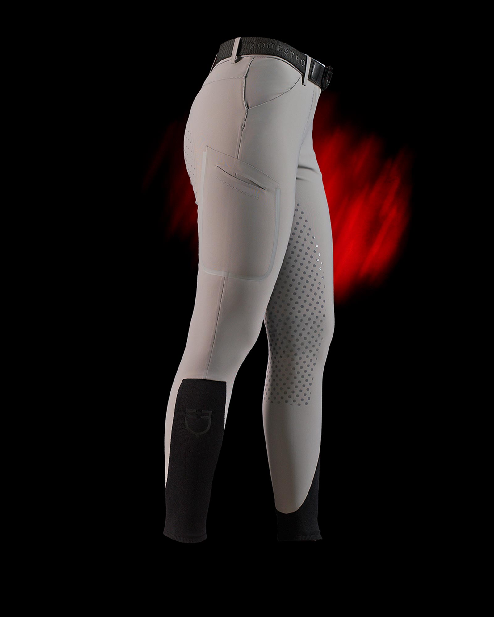 Pantalone slim fit donna Equestro Ridertechnology full grip