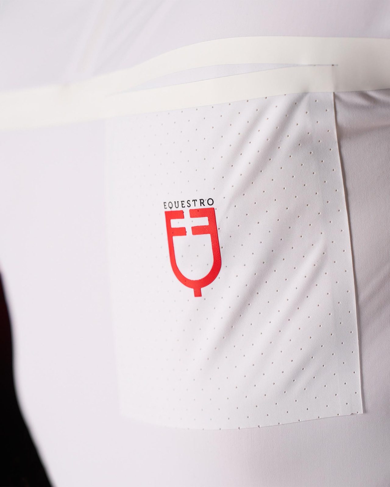 Polo concorso uomo Equestro Ridertechnology manica corta e zip