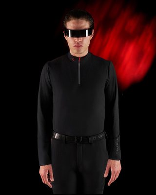 Polo training uomo Equestro Ridertechnology manica lunga e zip