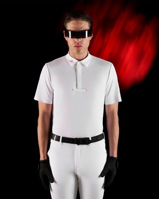 Polo concorso uomo Equestro Ridertechnology manica corta bottoni