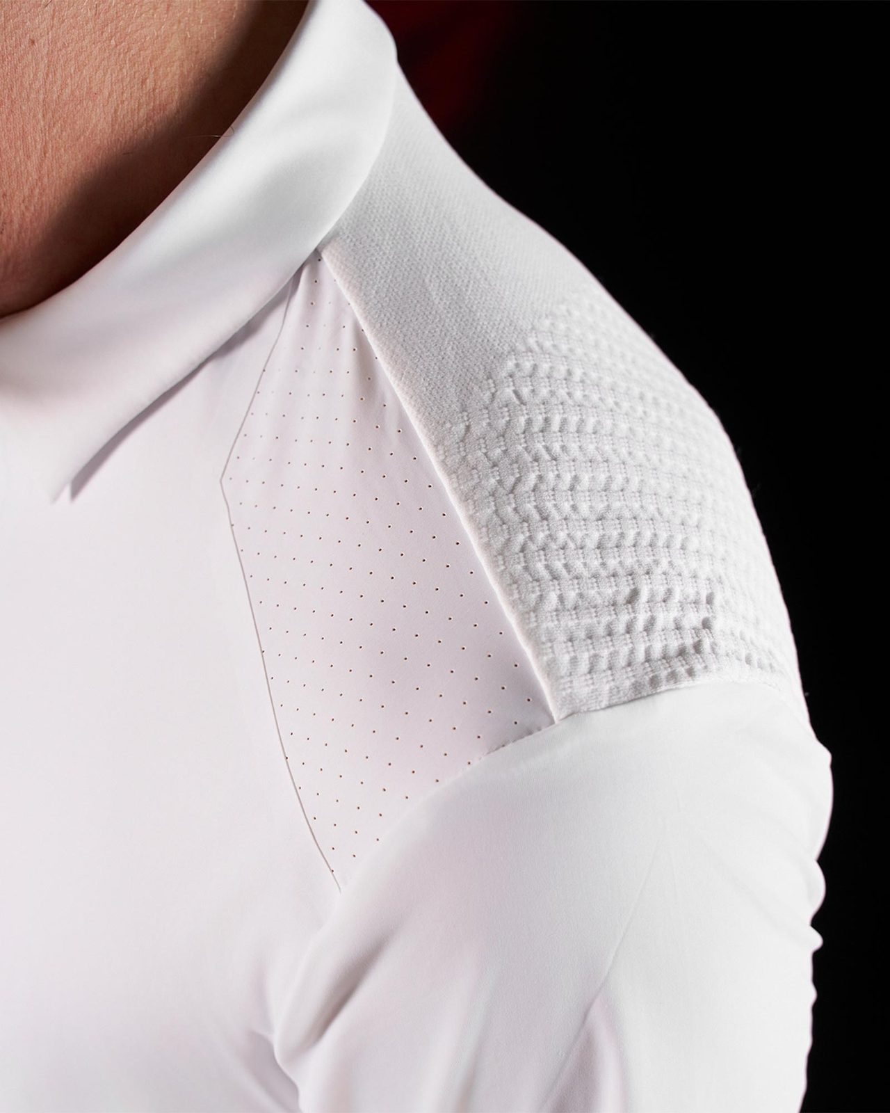 Polo concorso uomo Equestro Ridertechnology manica corta bottoni