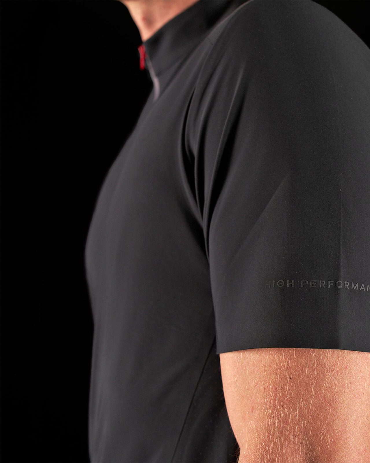 Polo allenamento uomo Equestro Ridertechnology maniche corte e zip