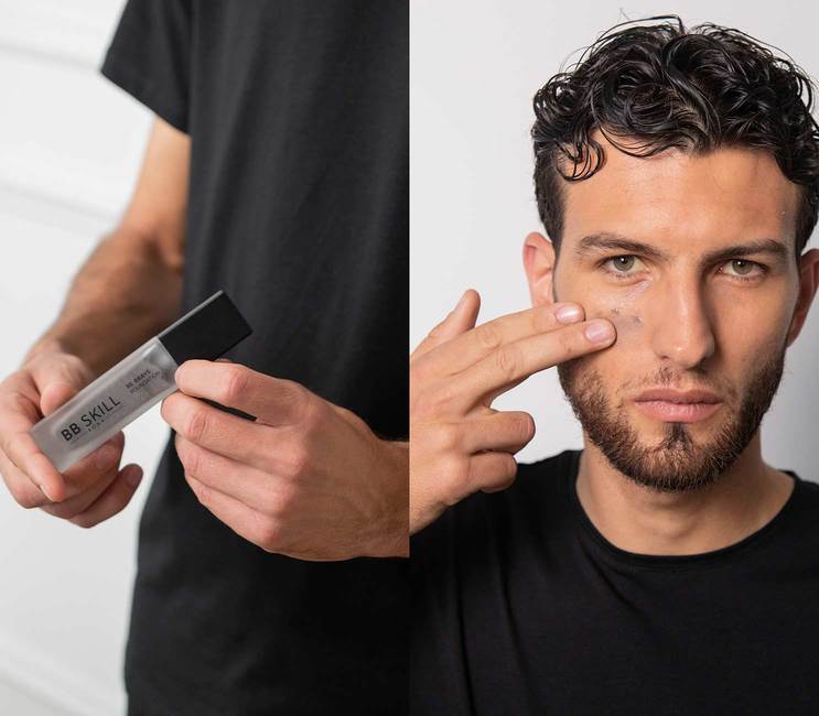 model-wears-on-face-be-brave-foundation