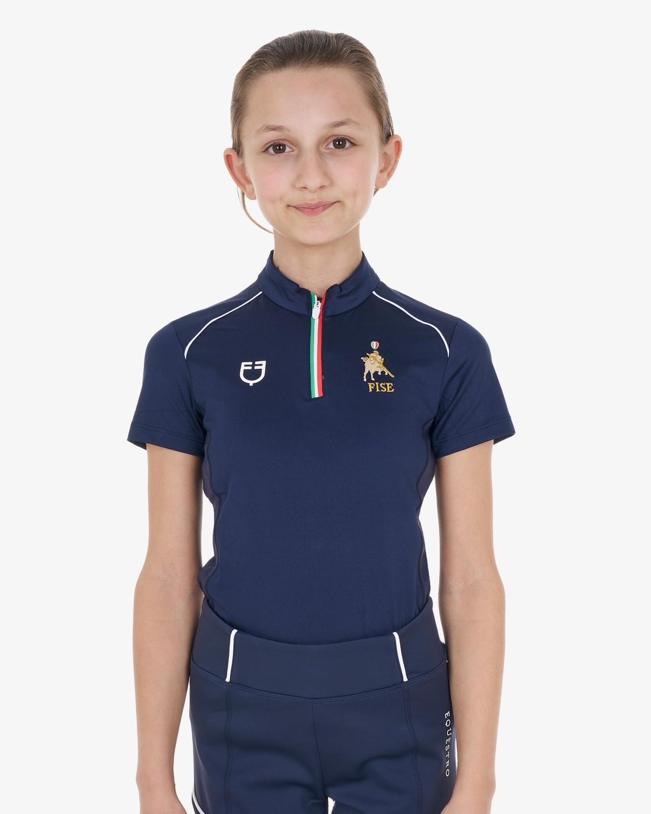 Polo unisex bambini da allenamento Equestro X FISE