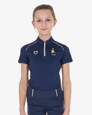 Polo unisex bambini da allenamento Equestro X FISE