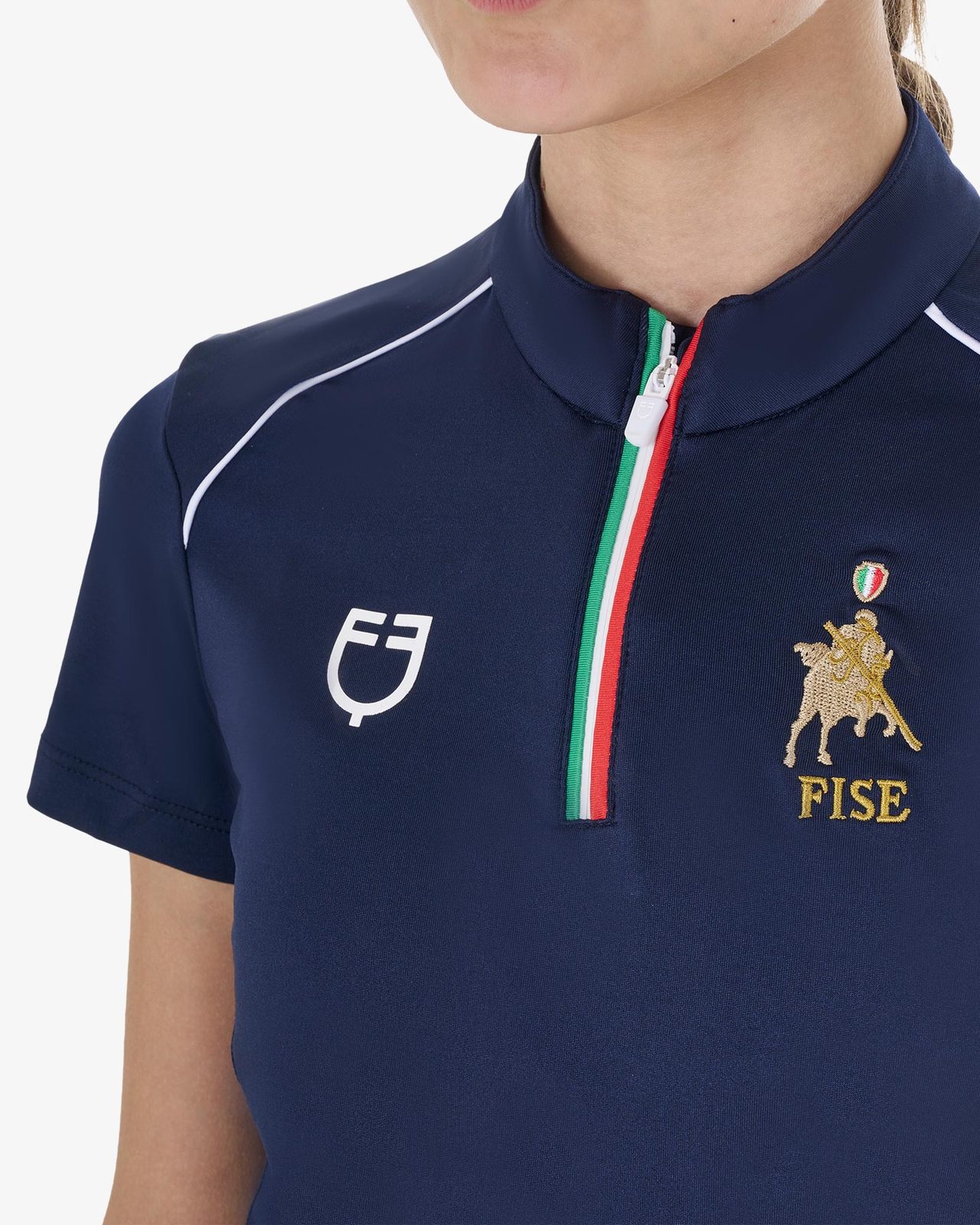 Polo unisex bambini da allenamento Equestro X FISE