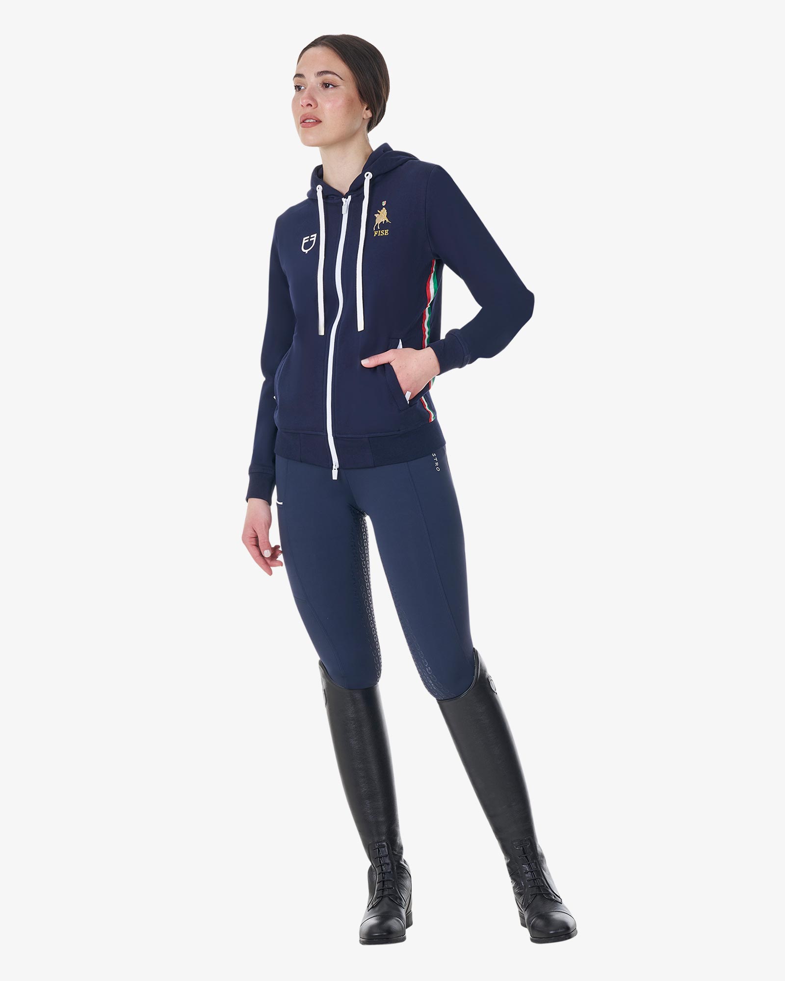Felpa Donna Con Cappuccio Basic Top - GARRISCA Al Vento - Made In Italy - 4