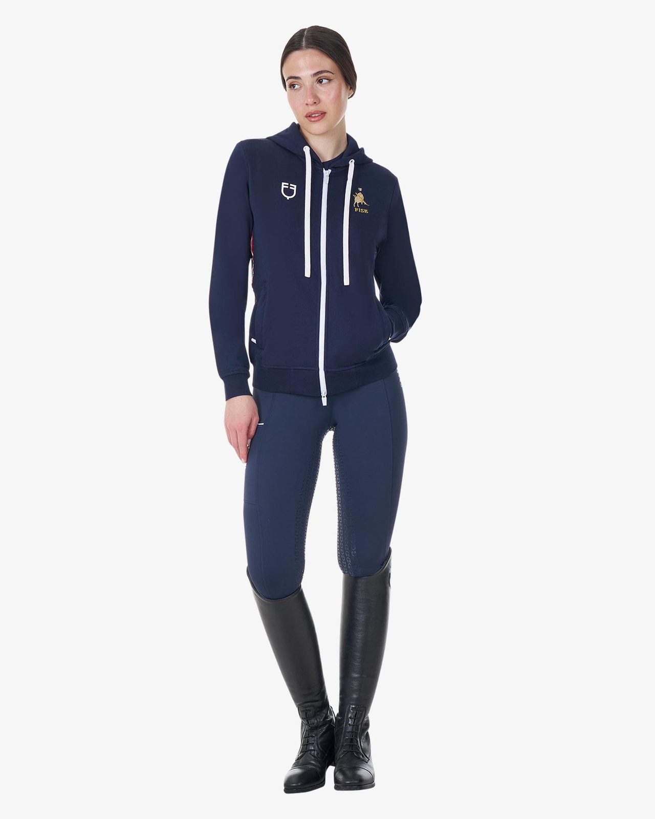 Felpa donna con cappuccio Equestro X FISE