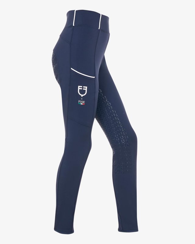 Leggings bambina slim fit full grip Equestro X FISE