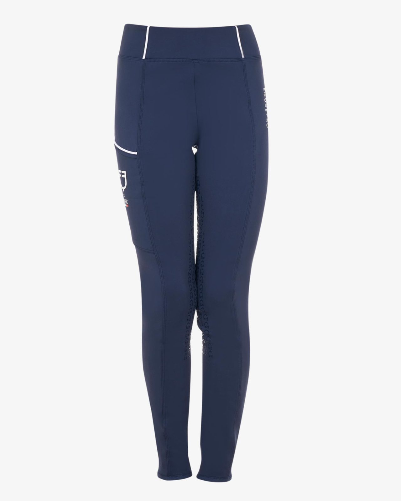 Girls' slim fit full grip leggings Equestro X FISE