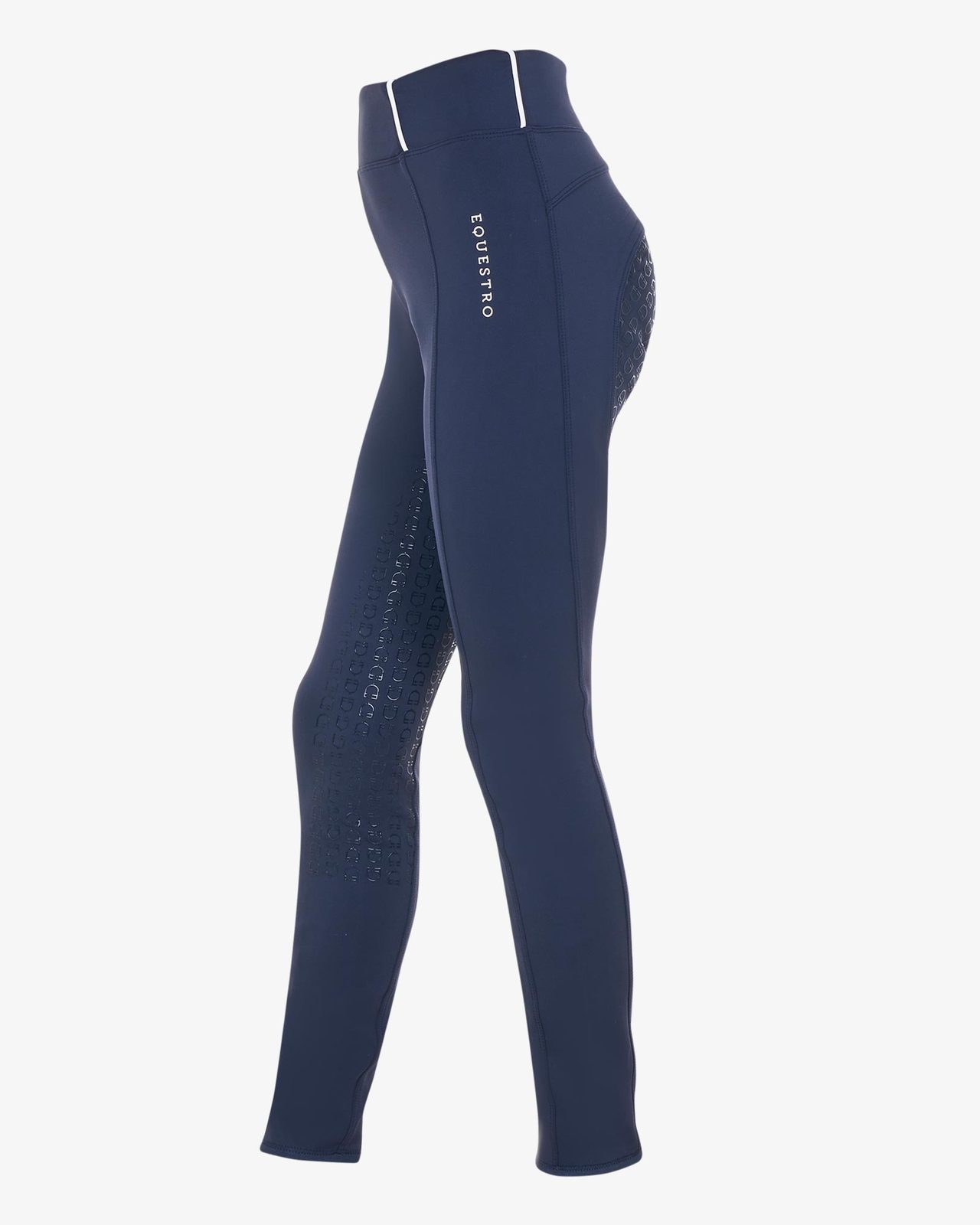 Girls' slim fit full grip leggings Equestro X FISE
