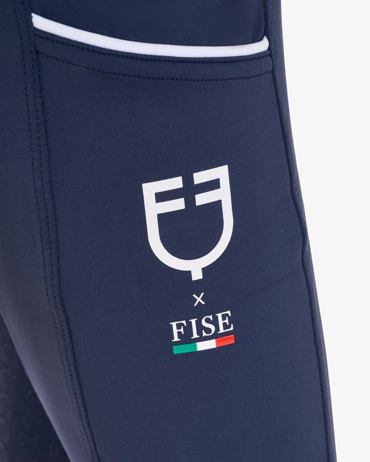 Girls' slim fit full grip leggings Equestro X FISE