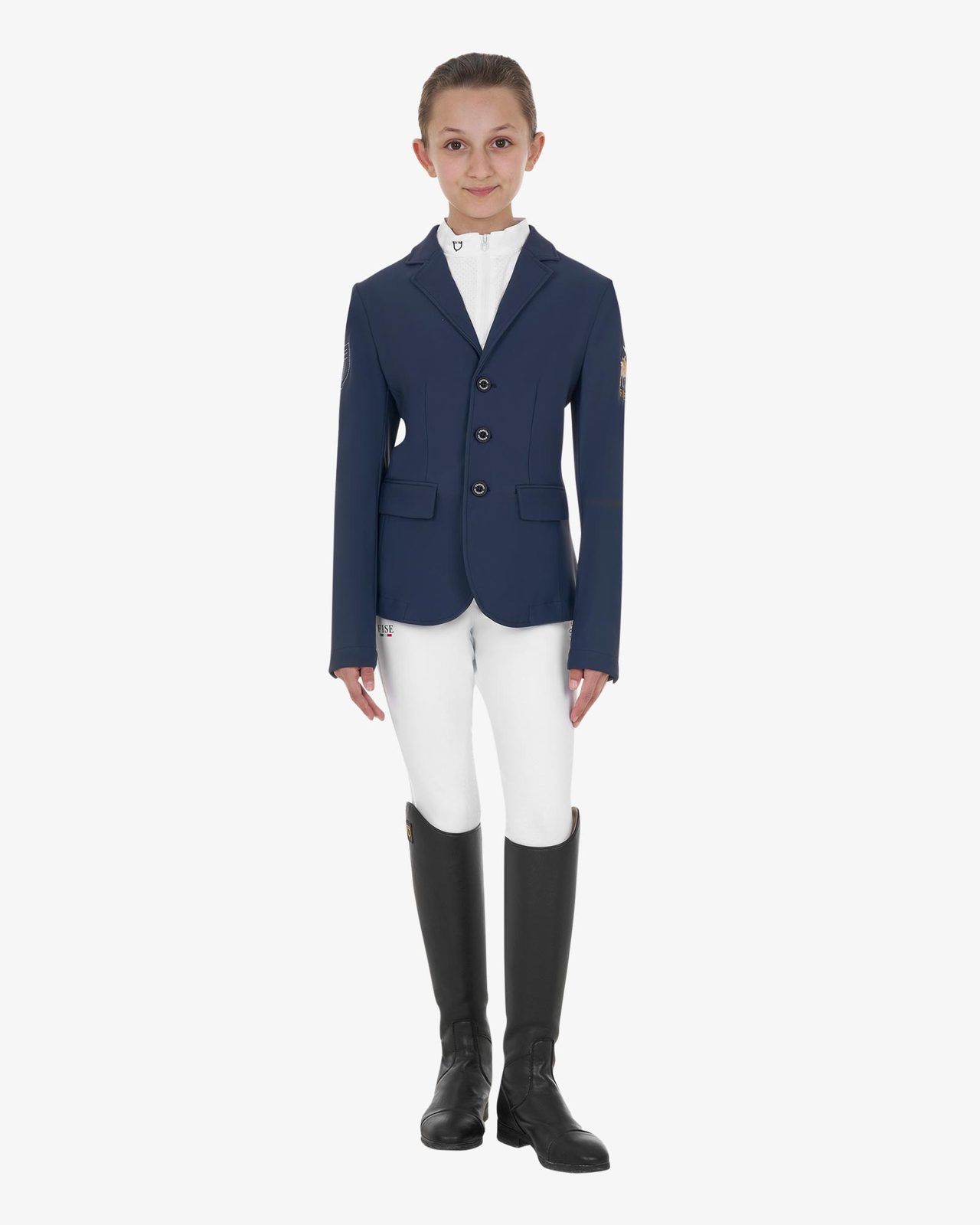 Kids' unisex three-button competition jacket Equestro X FISE