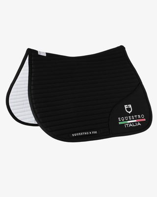 Jumping saddle pad with embroidered logo Equestro X FISE