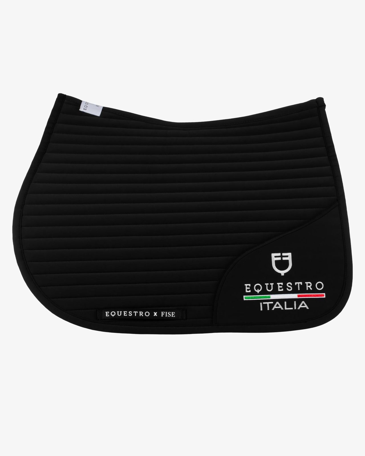 Jumping saddle pad with embroidered logo Equestro X FISE