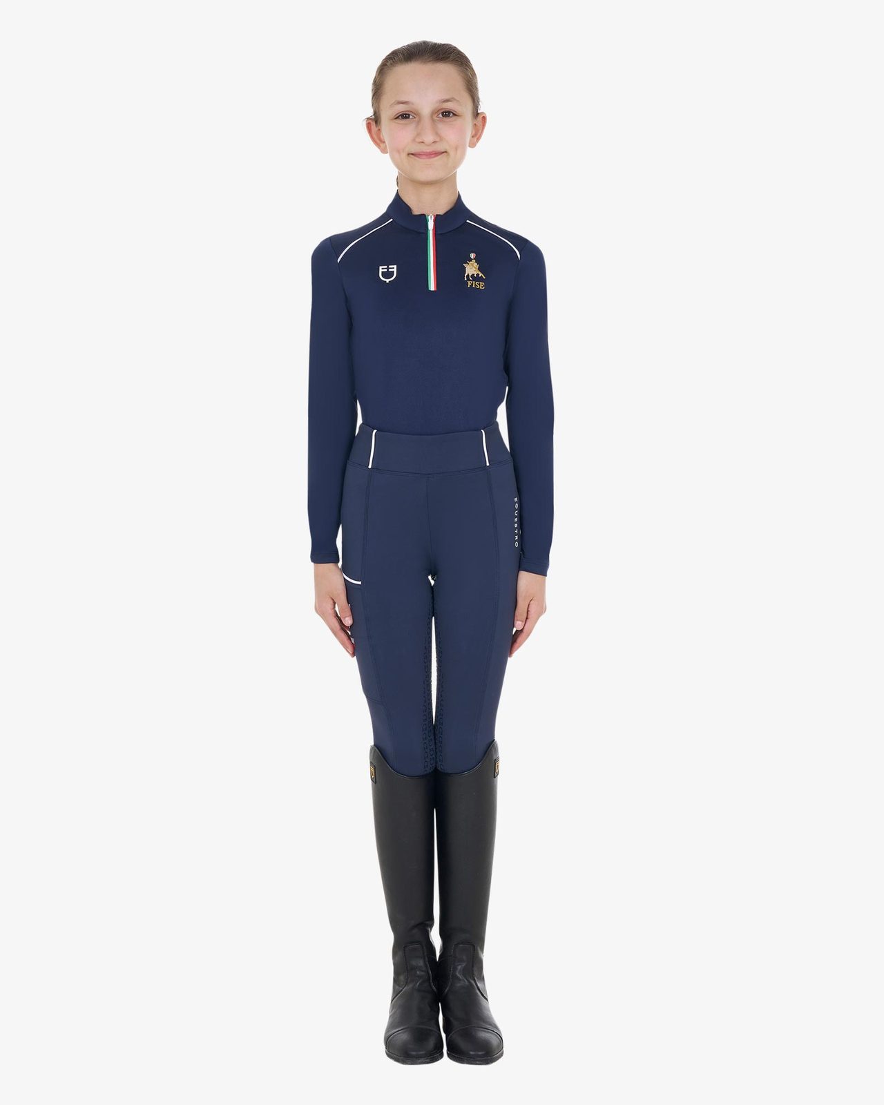 Kids' unisex training base layer Equestro X FISE