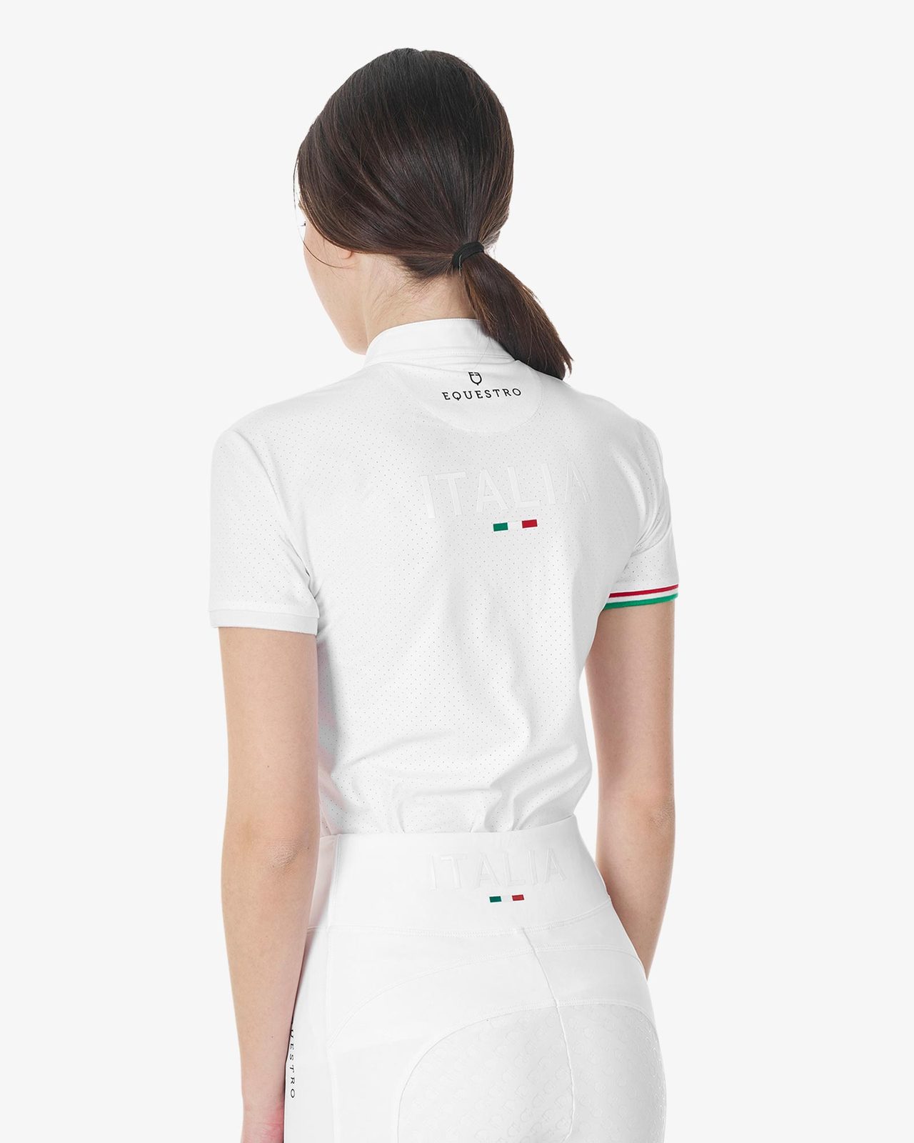 Polo donna da concorso elasticizzata Equestro X FISE