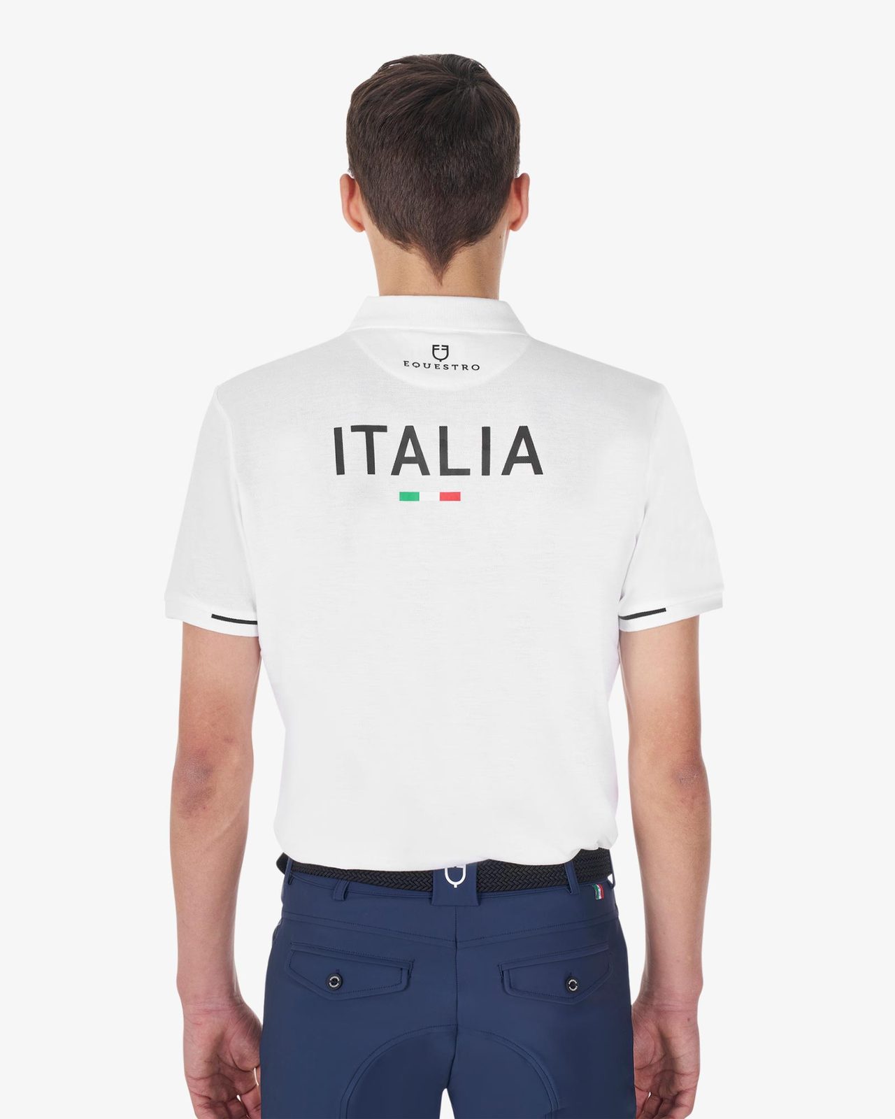 Men's three-button training polo shirt Equestro X FISE