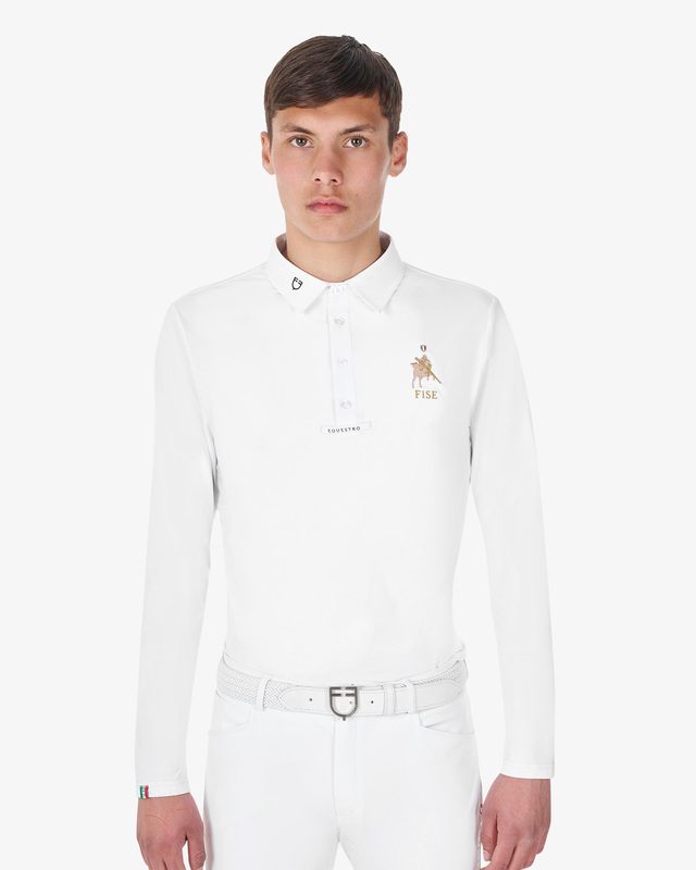 Polo uomo da concorso manica lunga Equestro X FISE