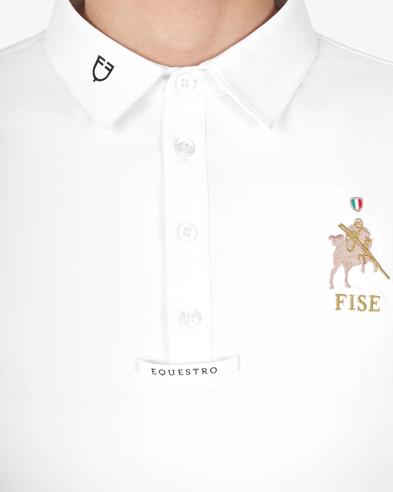 Polo uomo da concorso manica lunga Equestro X FISE