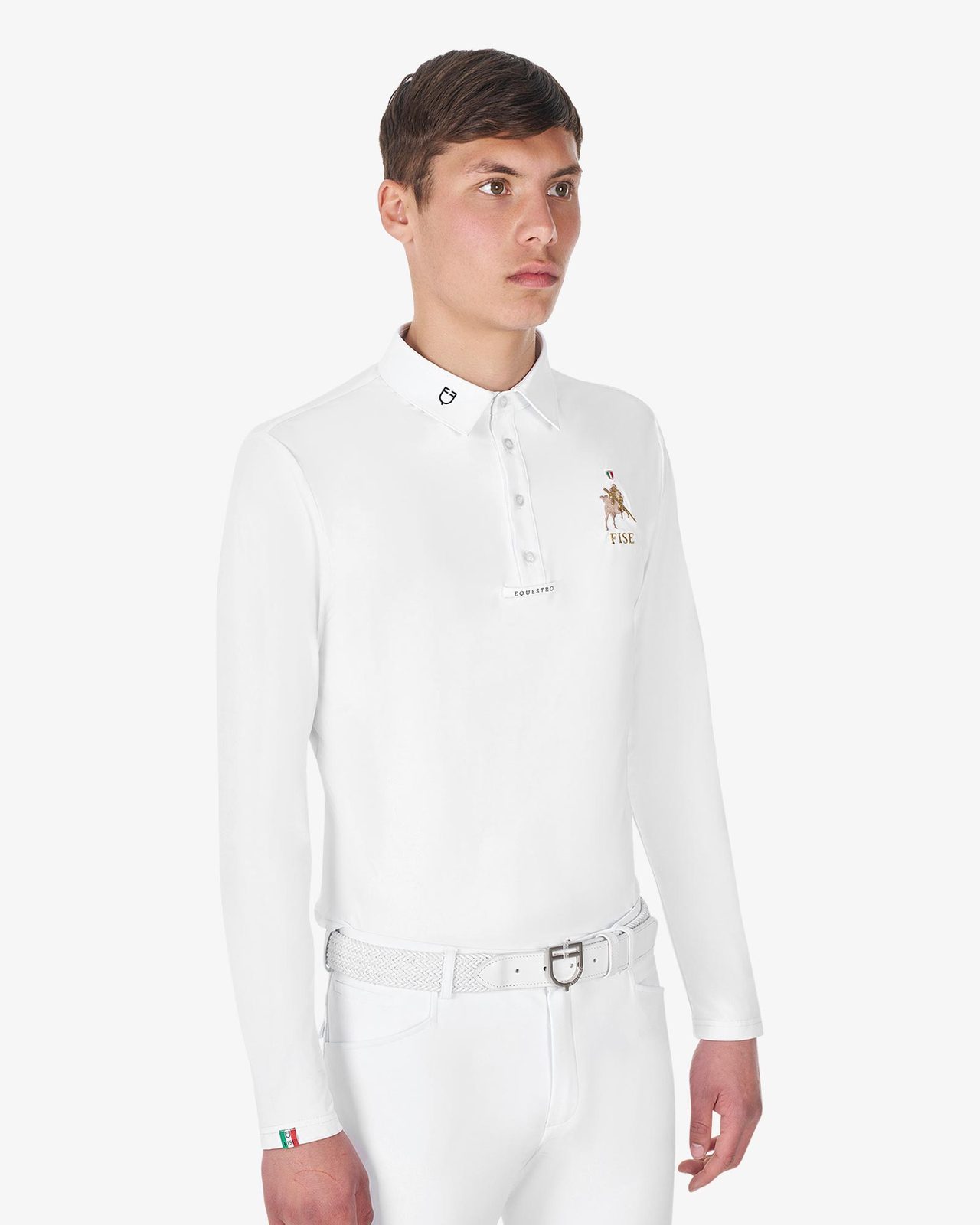 Polo uomo da concorso manica lunga Equestro X FISE