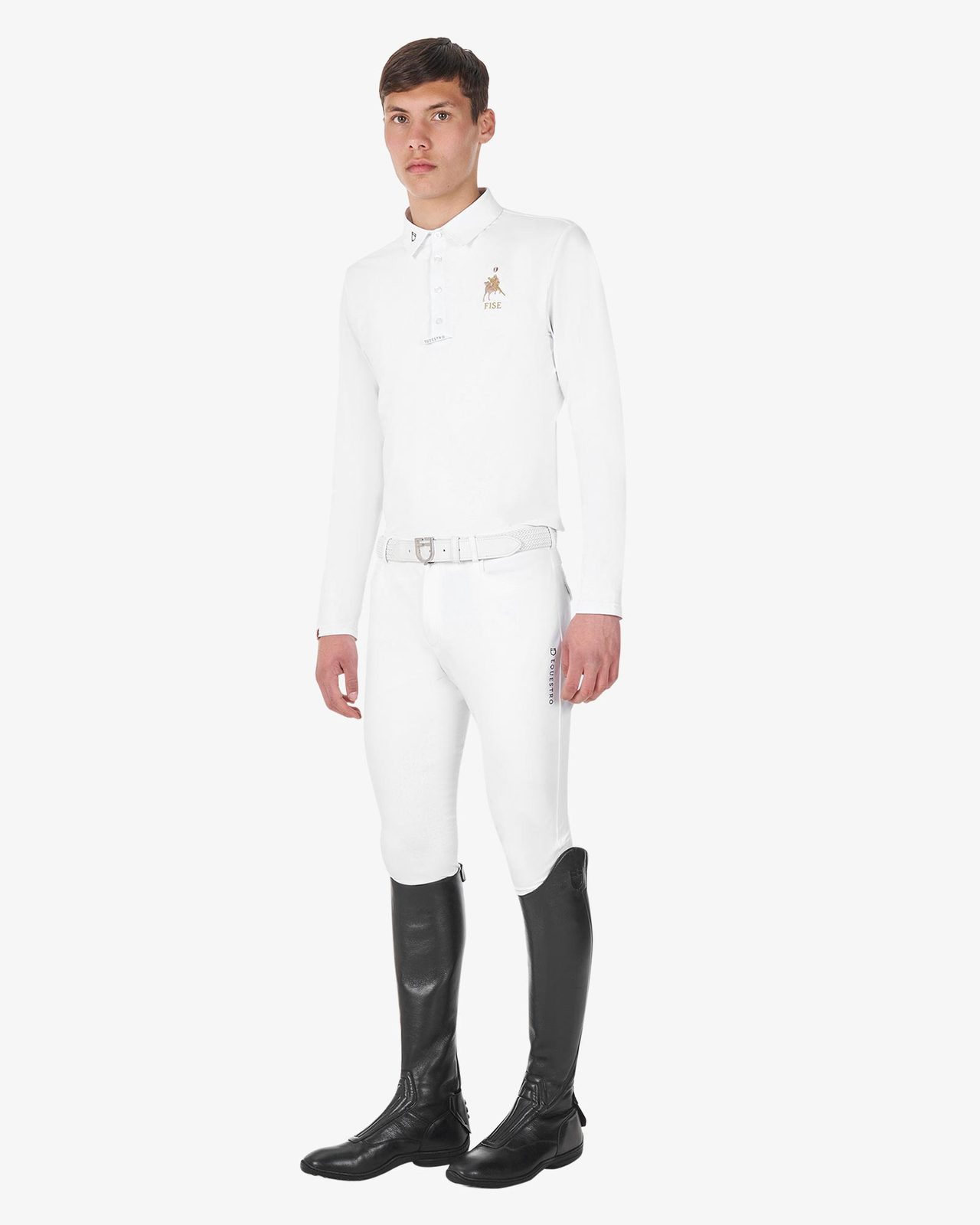 Polo uomo da concorso manica lunga Equestro X FISE